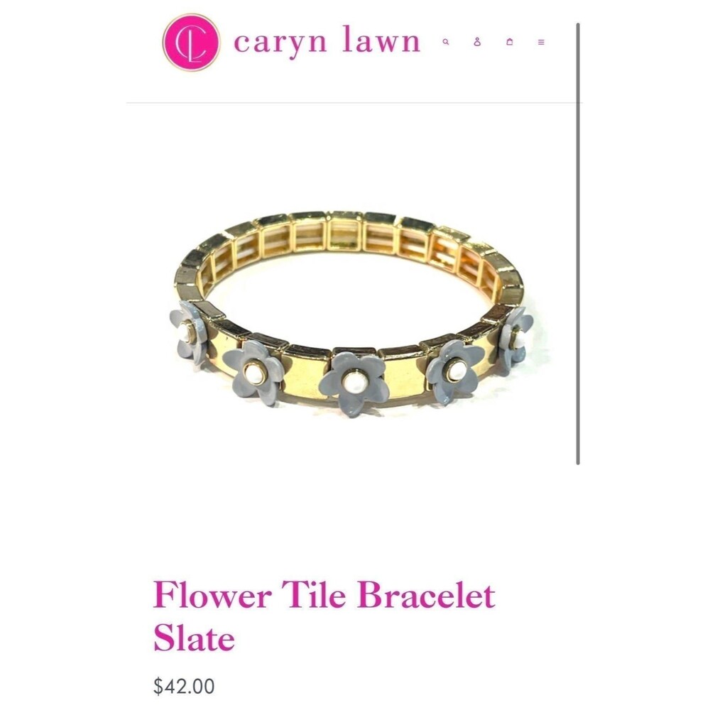 Caryn Lawn flower tile bracelet